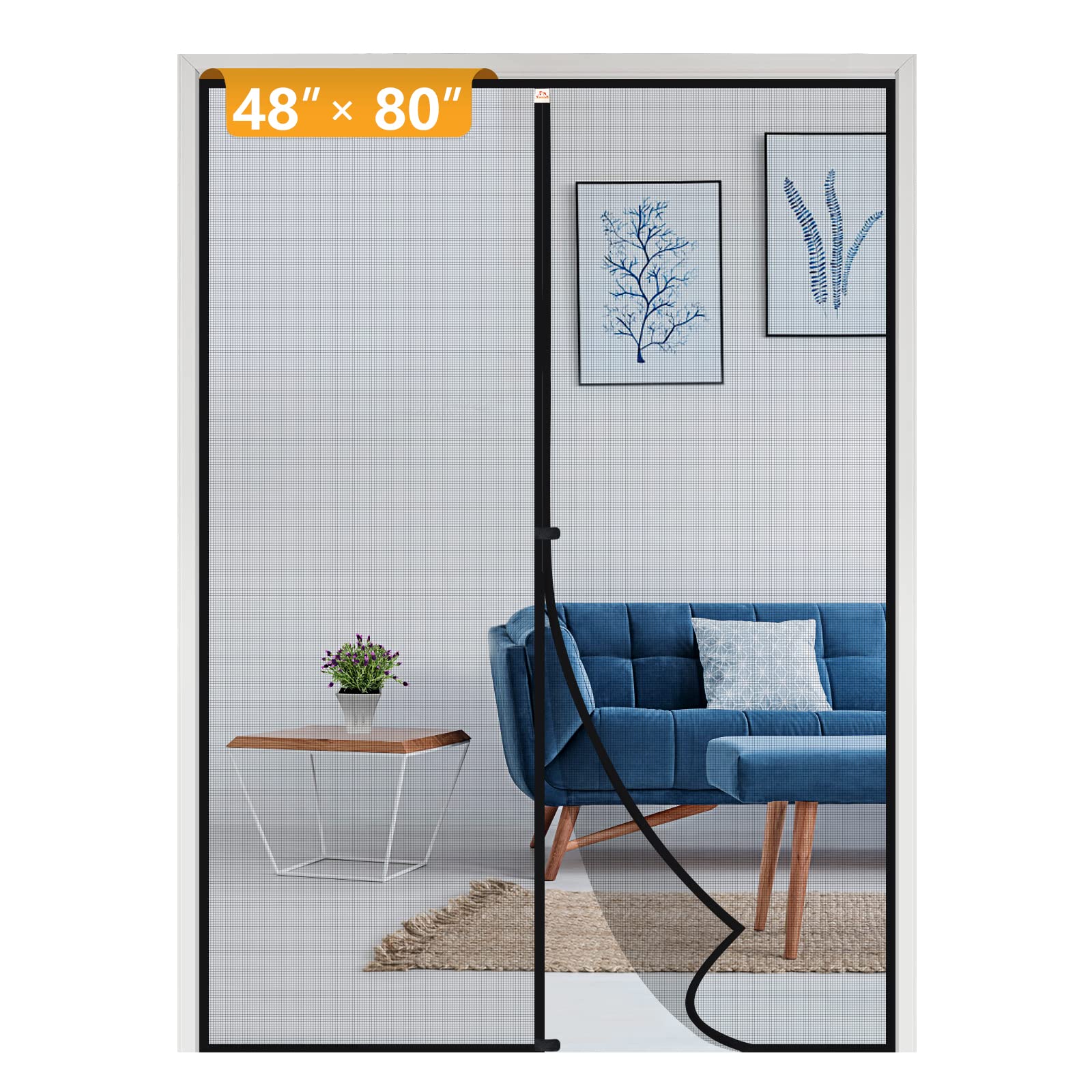 Yotache magnetic screen door installed in doorway shows effortless walk-through use.