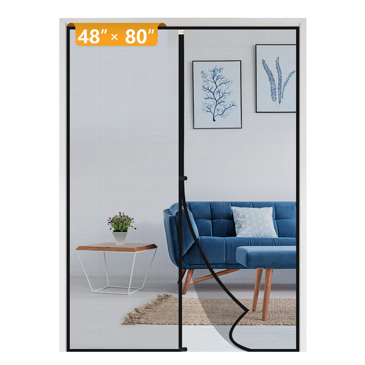 Yotache magnetic screen door installed in doorway shows effortless walk-through use.