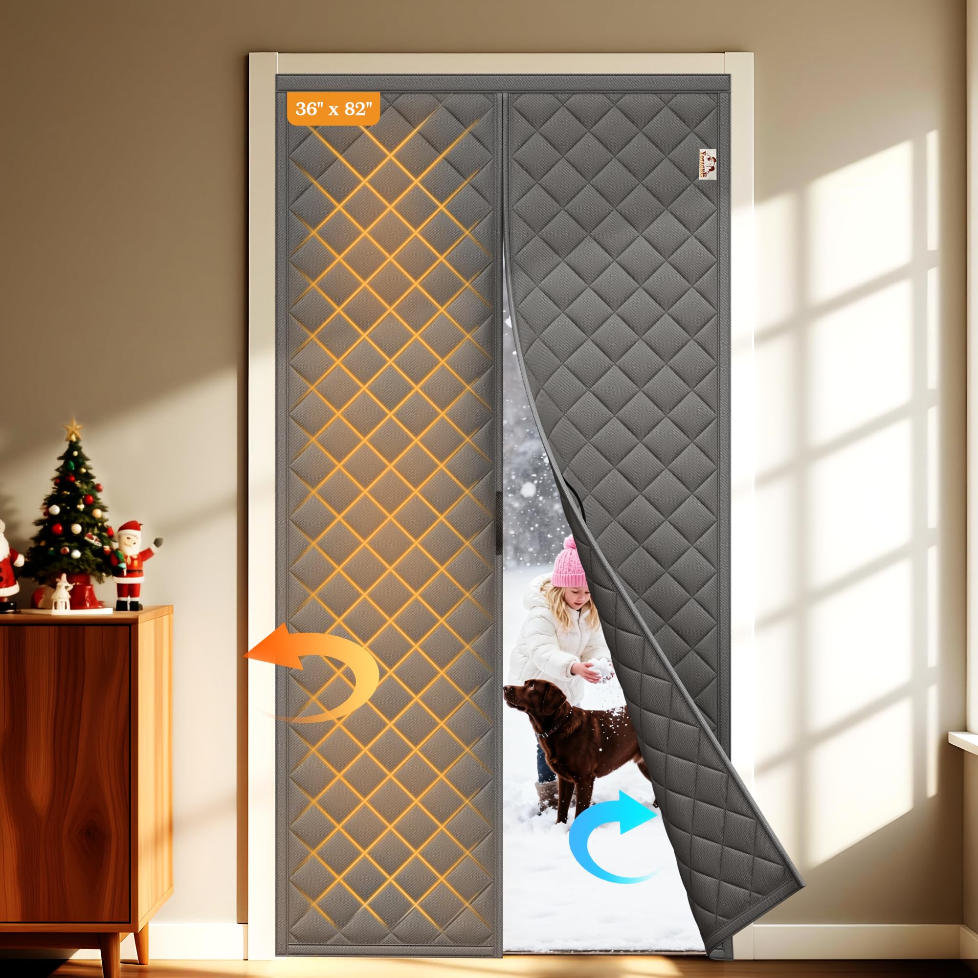 Yotache magnetic thermal curtain with magnets seals the door quickly, reducing drafts for a cozier home.