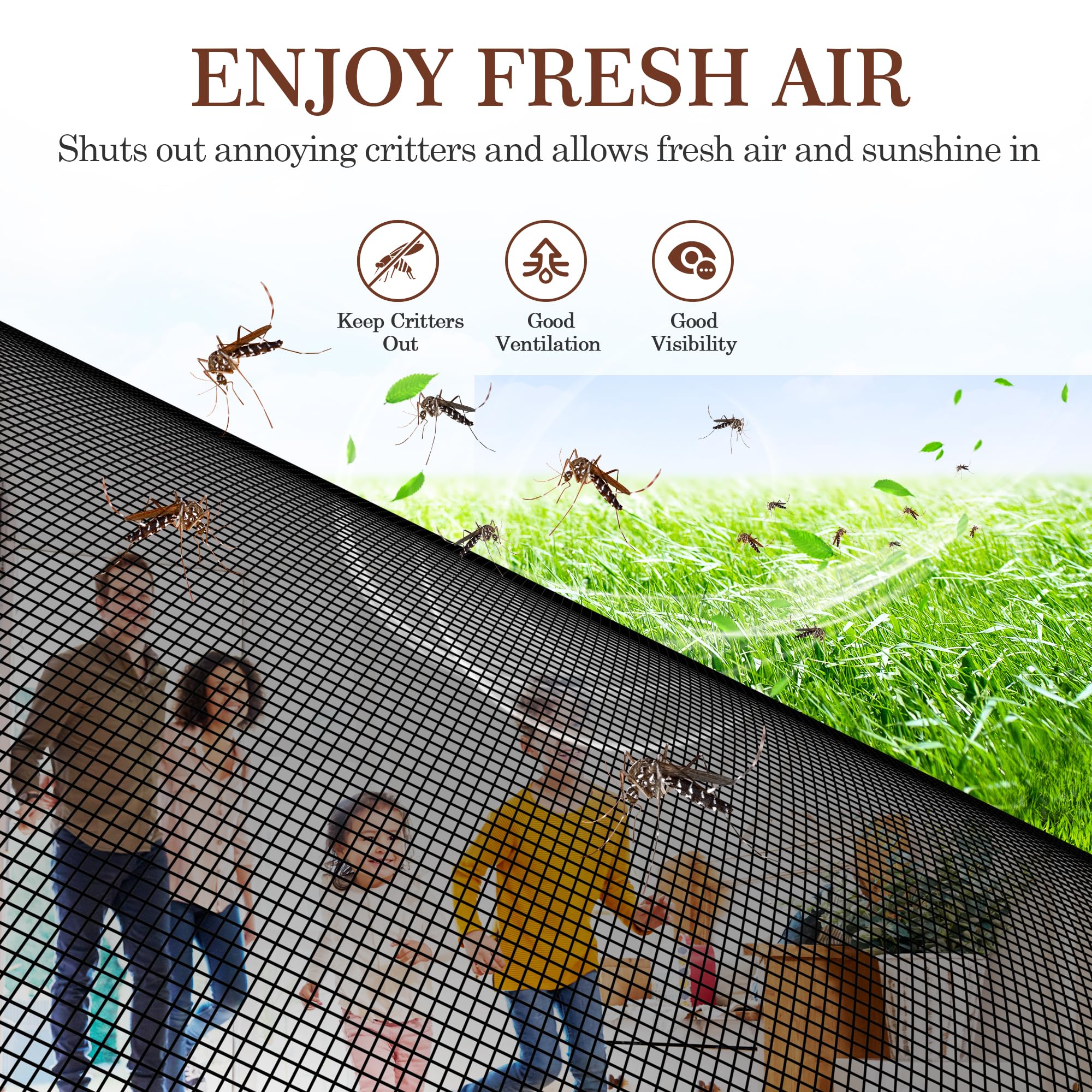 Yotache pet-friendly screen door suitable for pets and kids