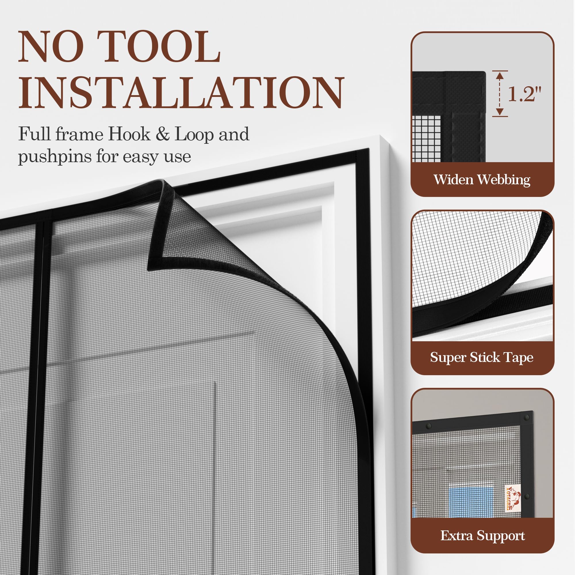 Yotache pet-friendly screen ready for frequent door use