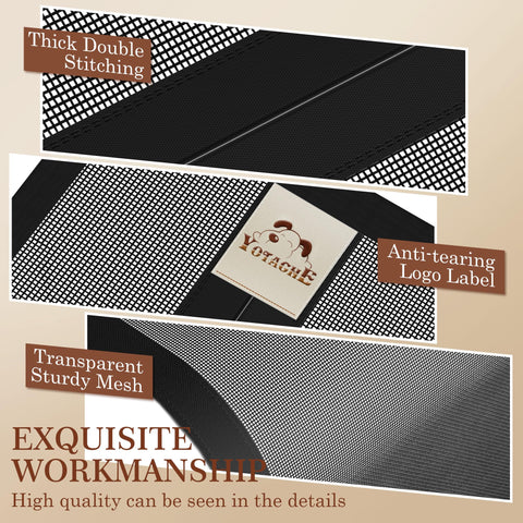 Reinforced stitching on Yotache screen door for added durability.