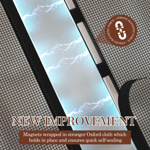 Windproof hook&loop hasp design secures the curtain.