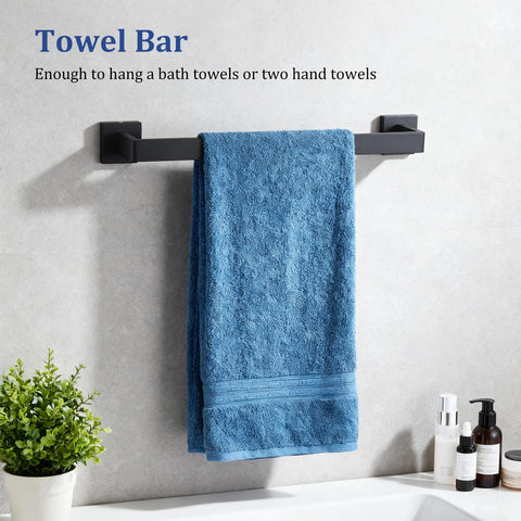 Yotock four-piece bathroom hooks in matte black for robes