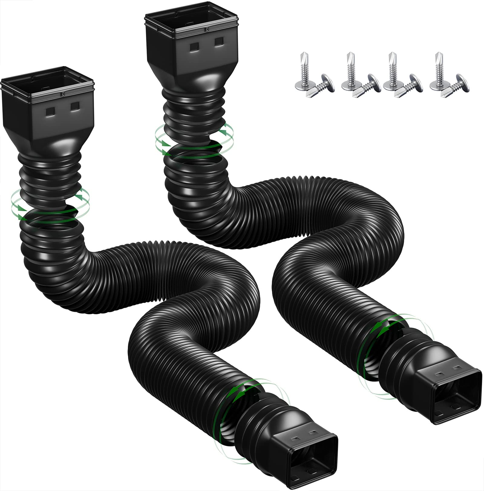 YOTODY rain gutter downspout extension extended to redirect water away from foundations