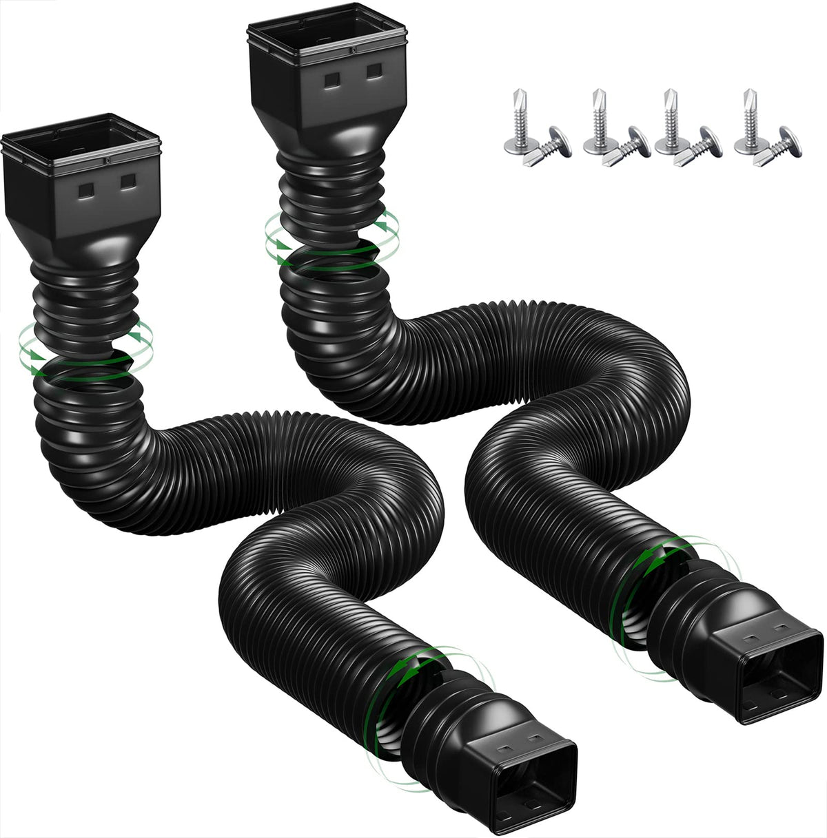 YOTODY rain gutter downspout extension extended to redirect water away from foundations