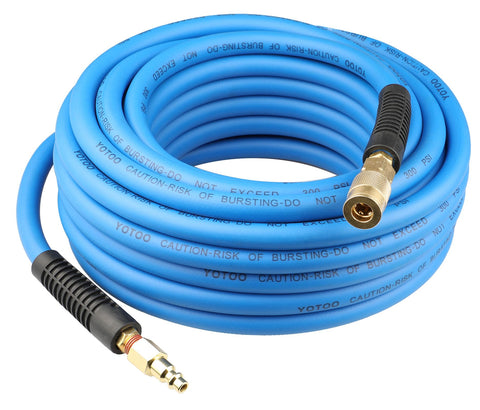 YOTOO Air Hose coiled blue shows flexible, durable design for easy shop use.