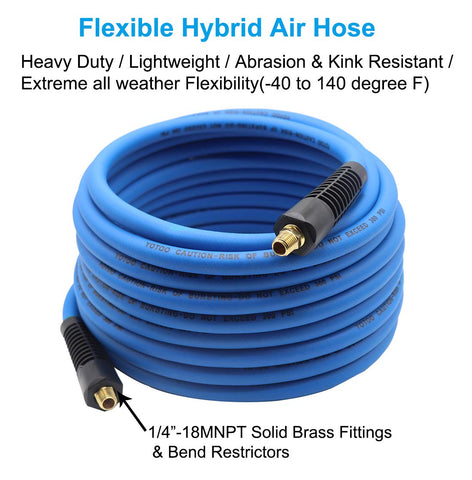 YOTOO brass end fittings resist rust for durable connections