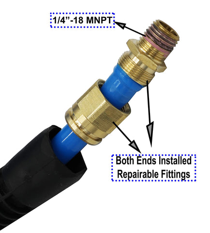 YOTOO repairable fittings enabling on-site hose repairs.