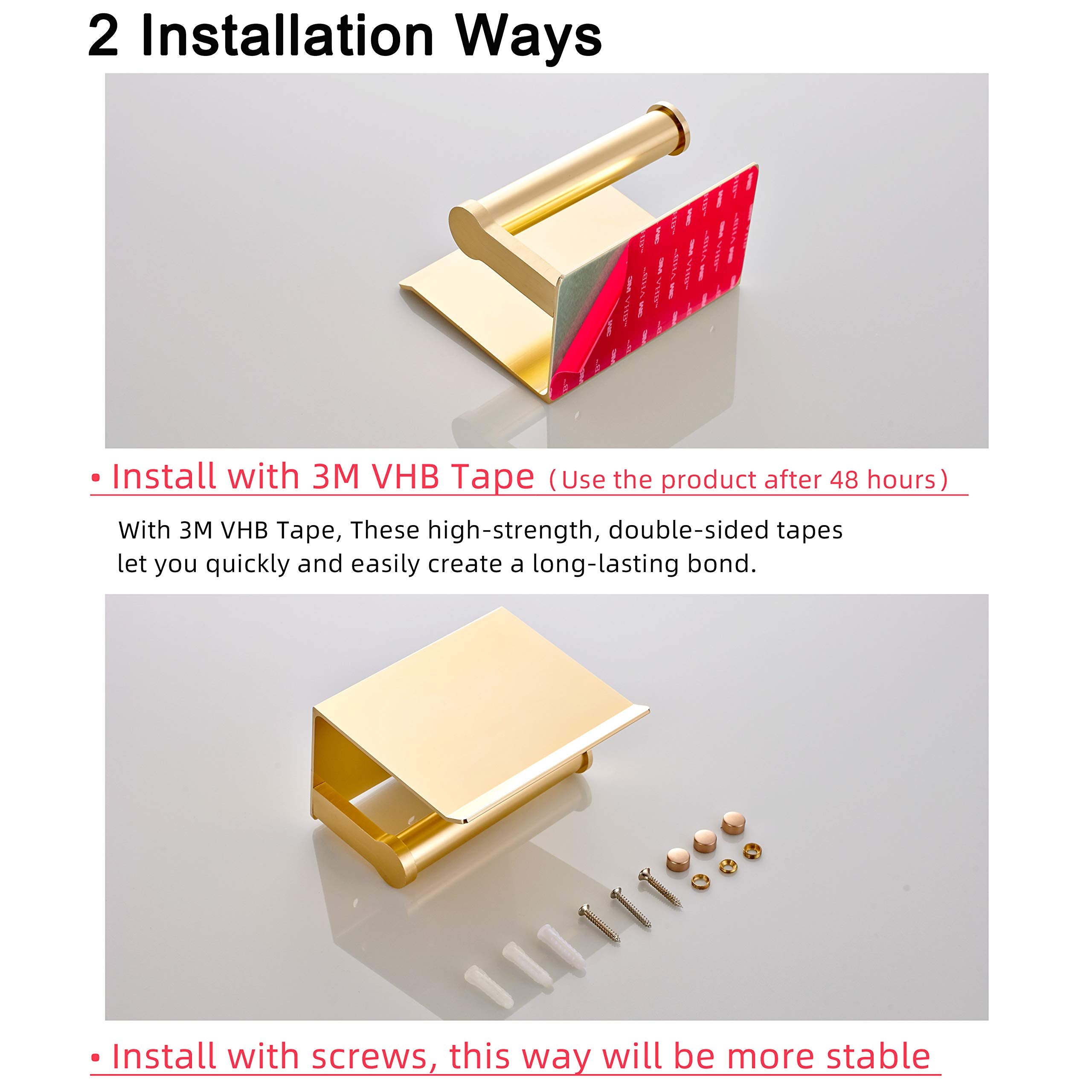 Youda gold self adhesive mount facilitates drill free installation