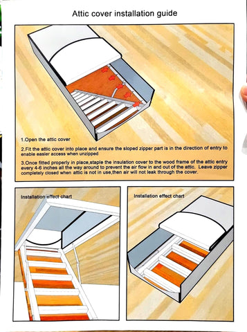 Youeon easy-access two-way zipper for quick attic visits.