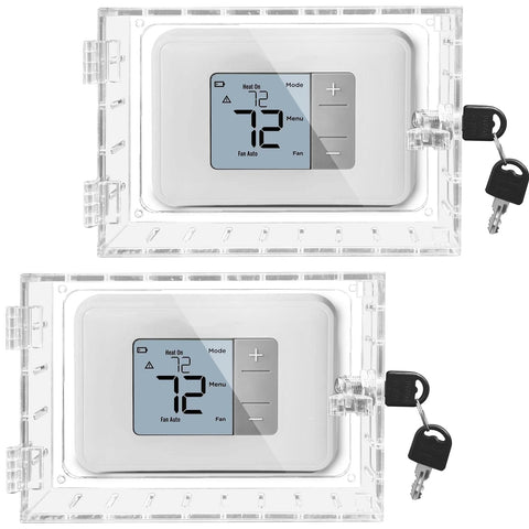 Young Dance thermostat lock box cover with key protects thermostat settings from tampering
