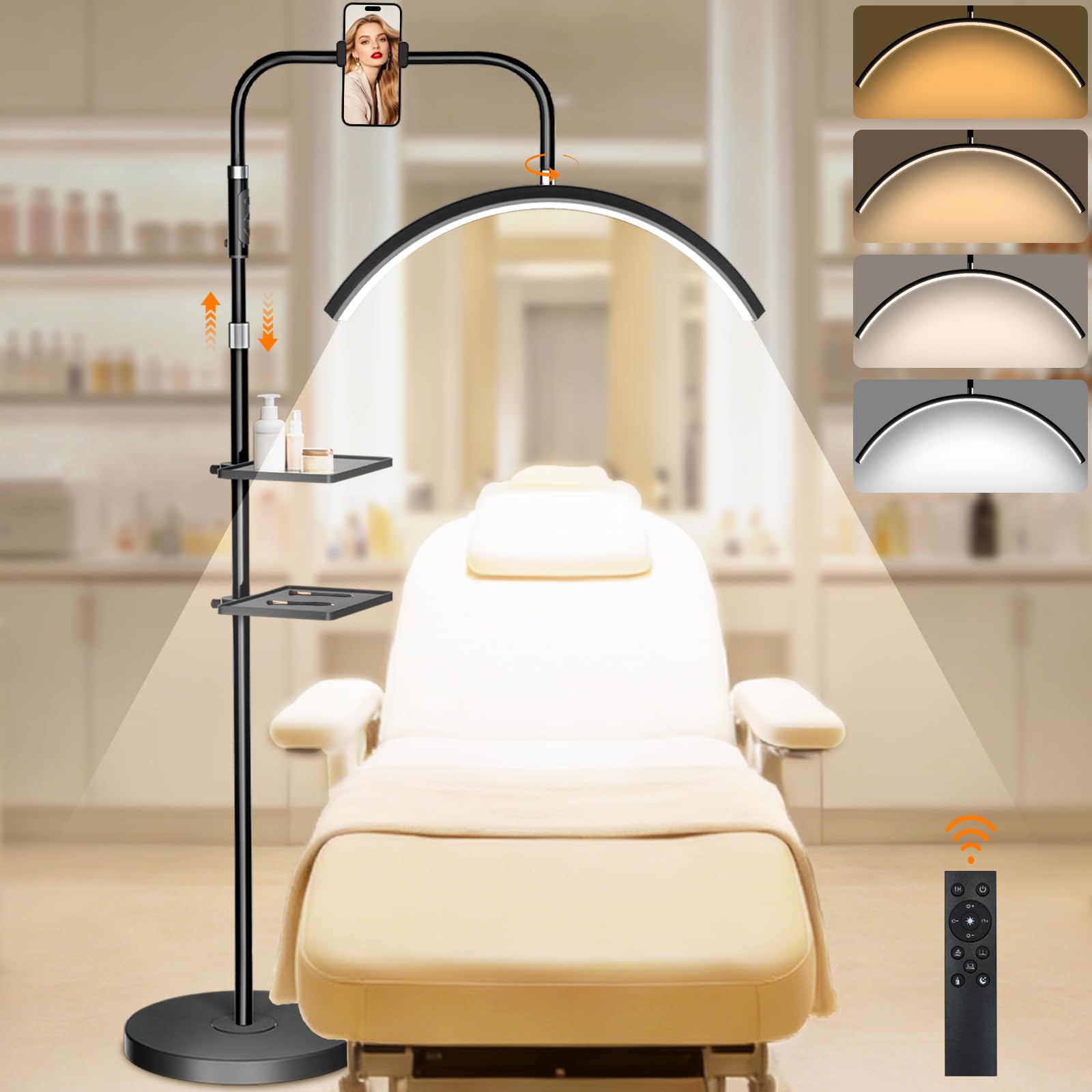 Young Master Half Moon Lash Light 24W provides bright, even illumination for lash applications.