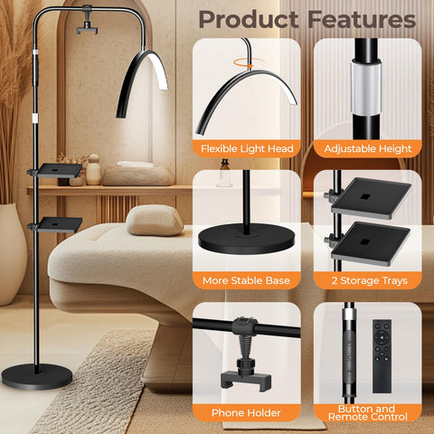 Young Master Lash Light dual control panel and remote for easy adjustments.