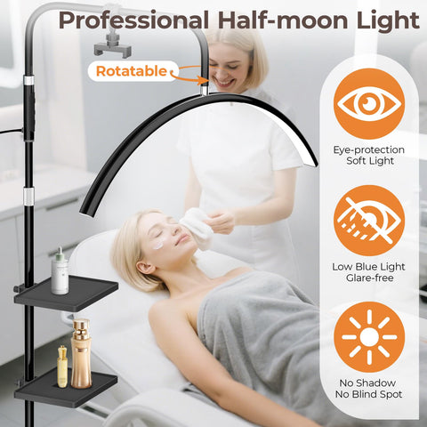 Young Master lamp height-adjustable setup shown for versatile salon use.