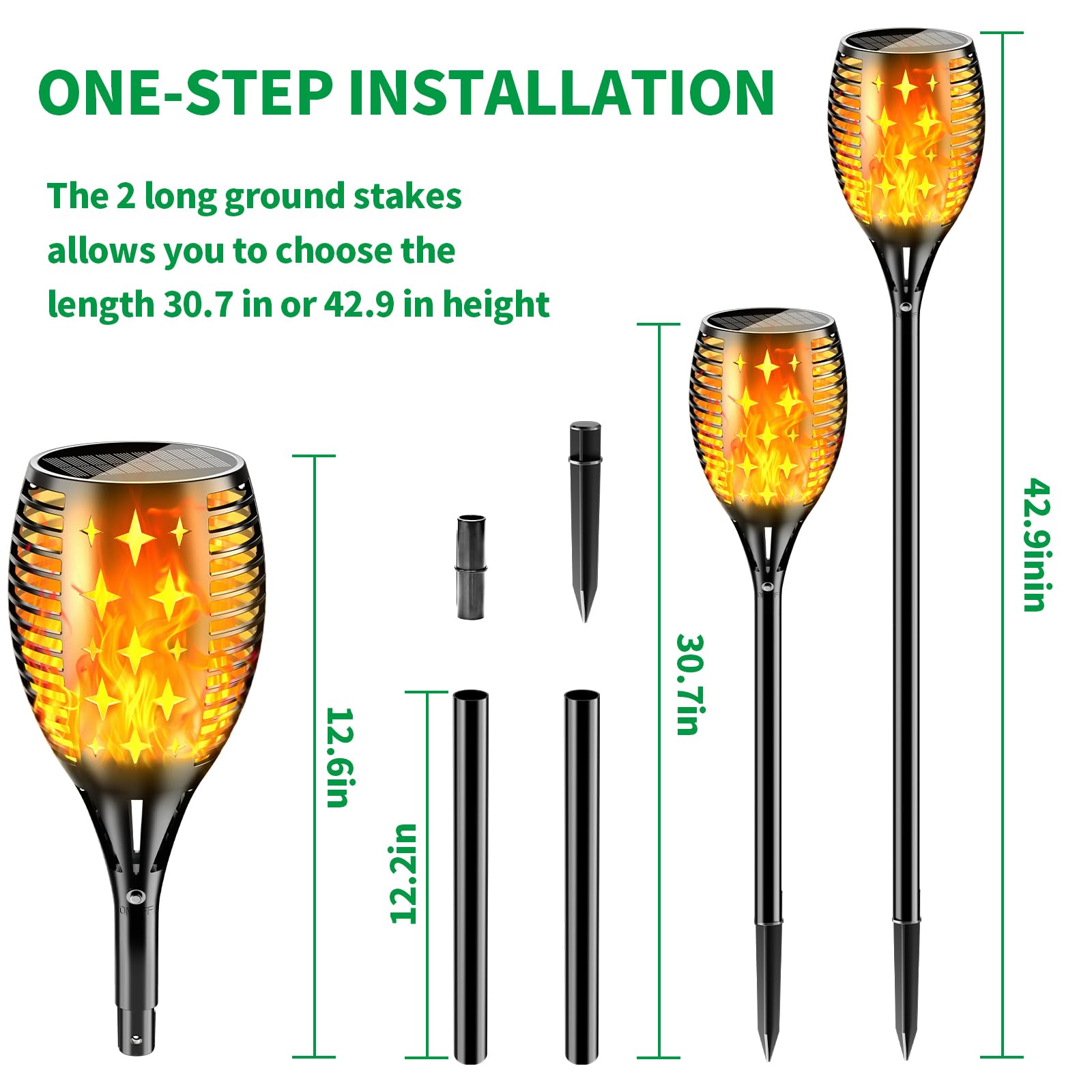 YoungPower outdoor party torch ideal for events with warm glow