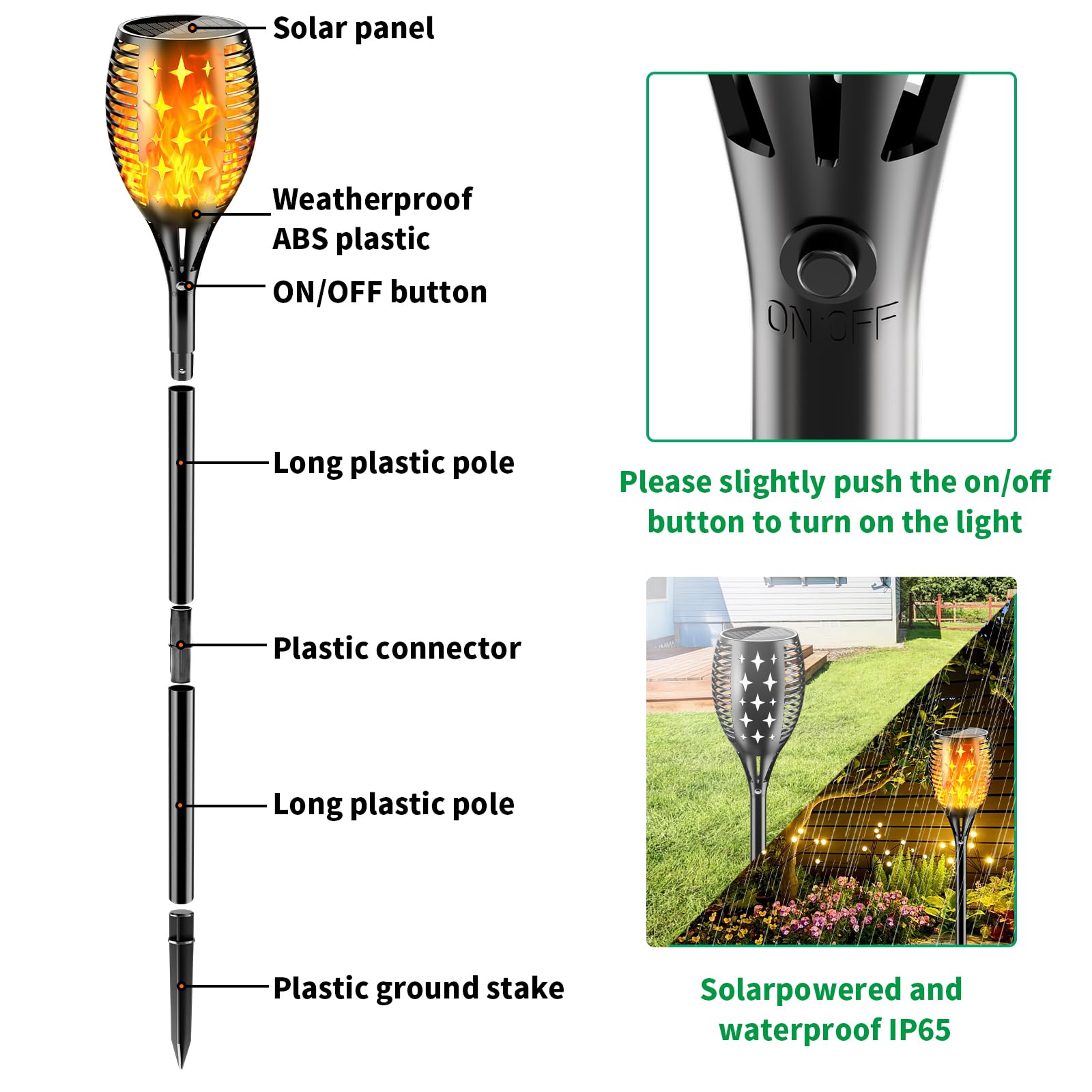 YoungPower yard and driveway torch for welcoming illumination