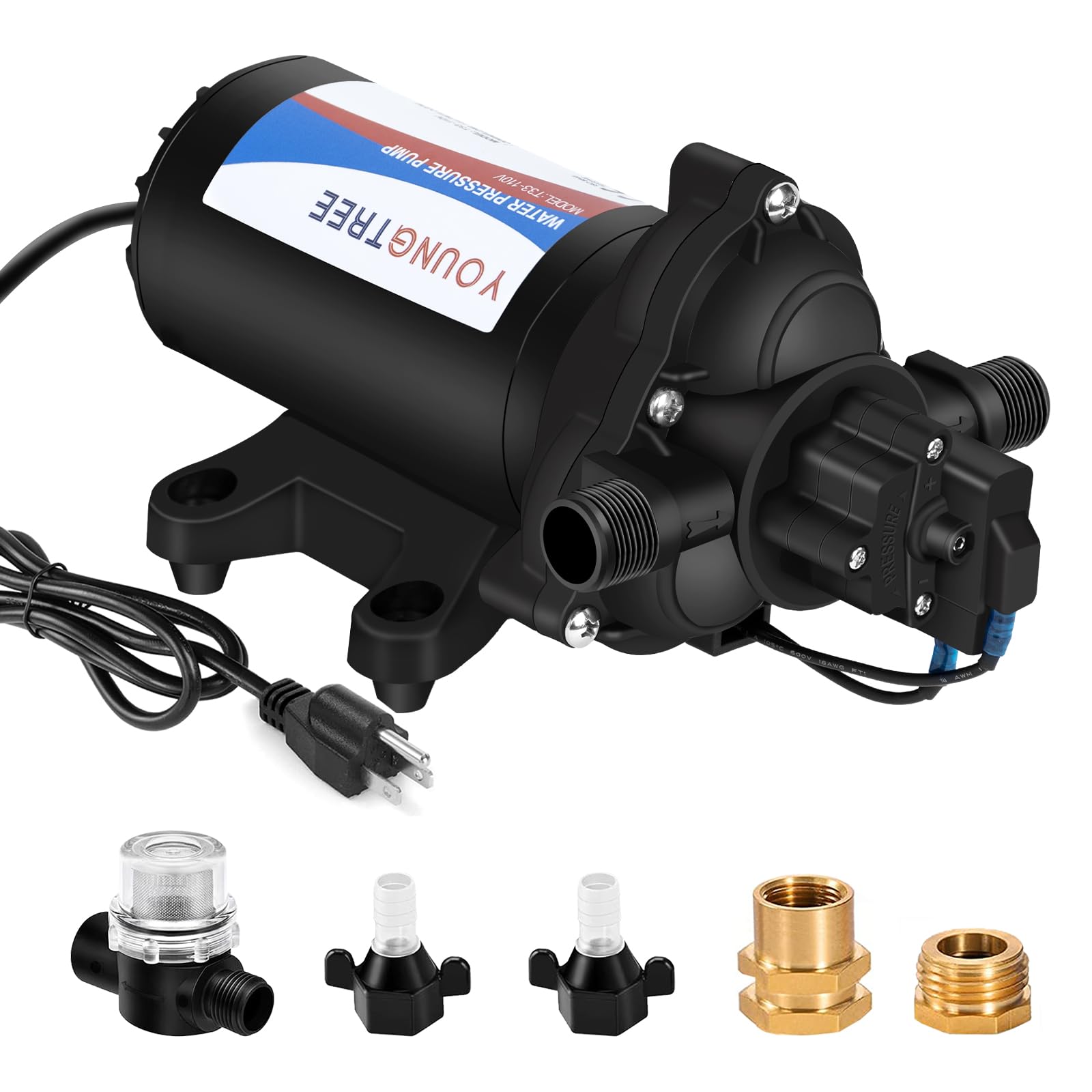 YoungTree 110V water pump for RV transfer and garden irrigation