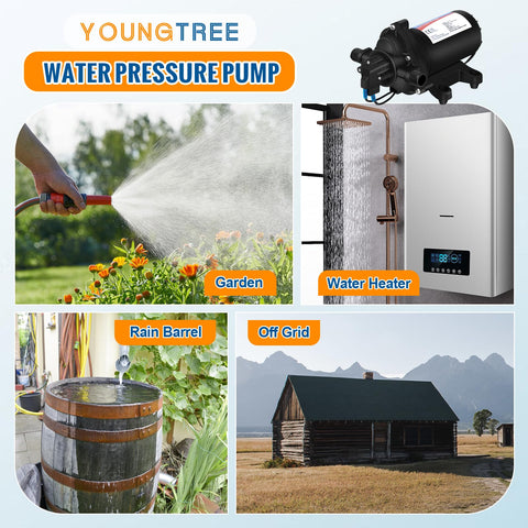 YoungTree pump with anti-vibration feet for quiet operation