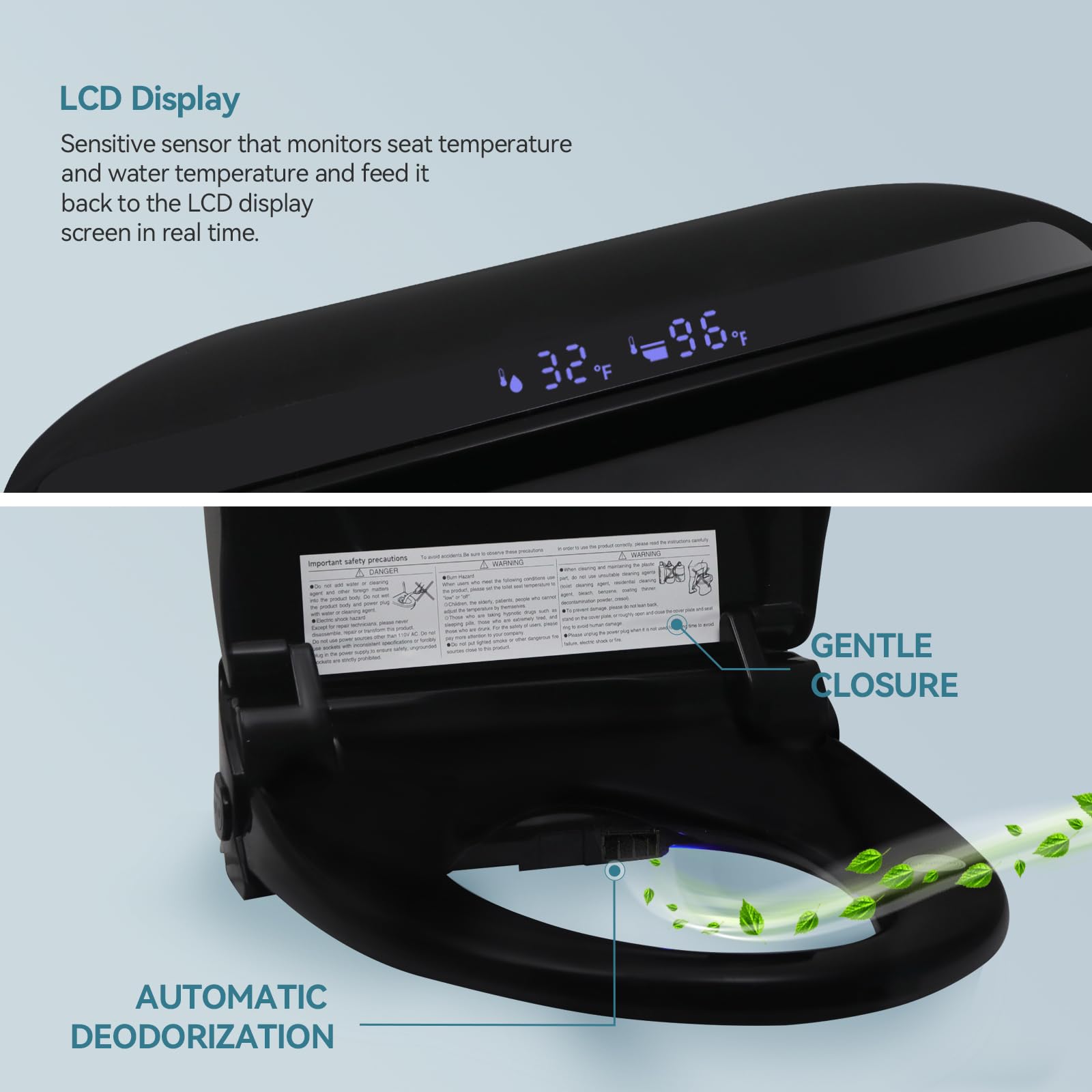 YOURLITE elongated-fit bidet seat for a secure, comfortable seating experience.
