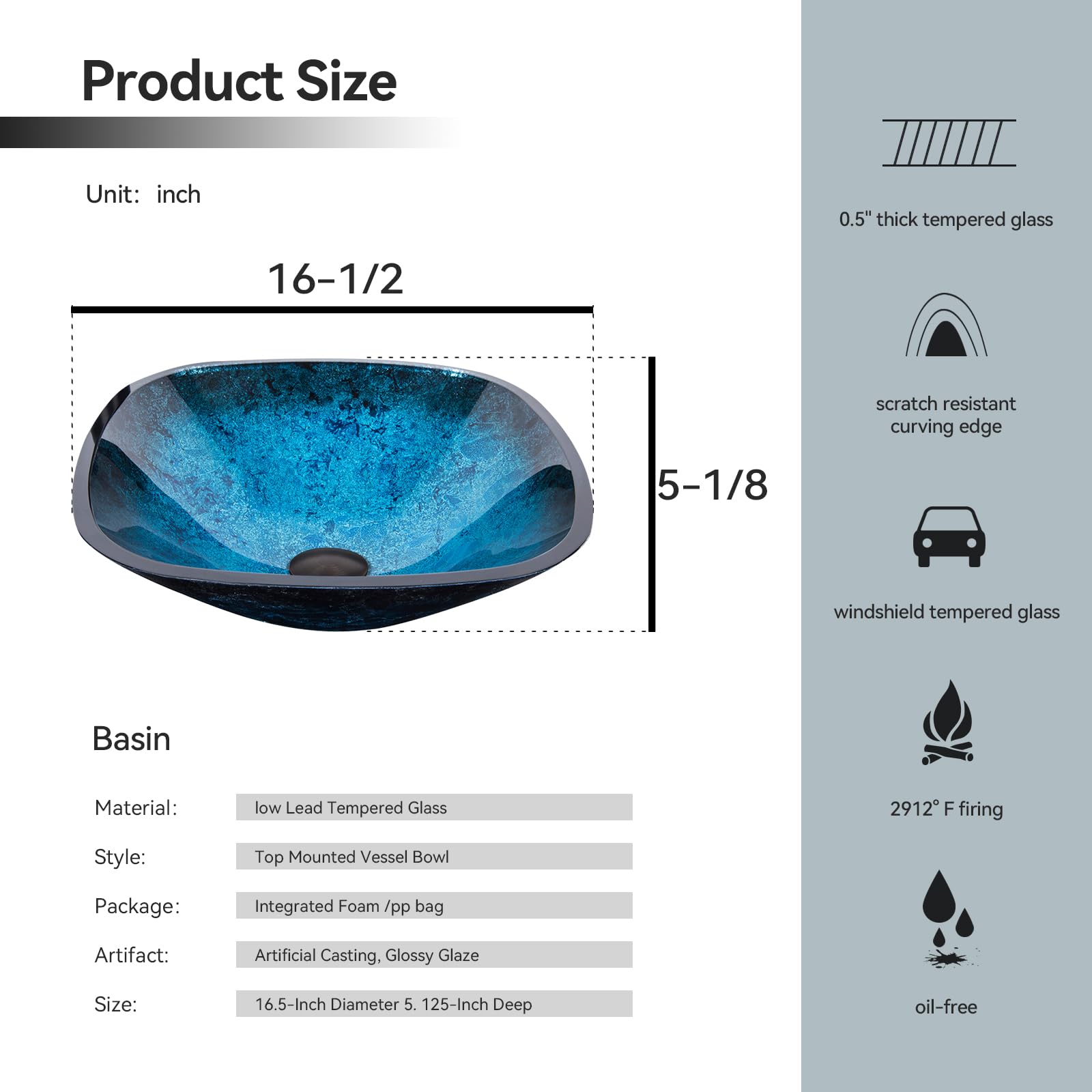 YOURLITE close-up reveals ultra-clear glass texture and vivid blue hue