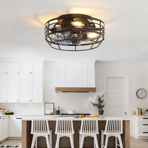 Youroke farmhouse caged fan light room ambience enhances everyday comfort.