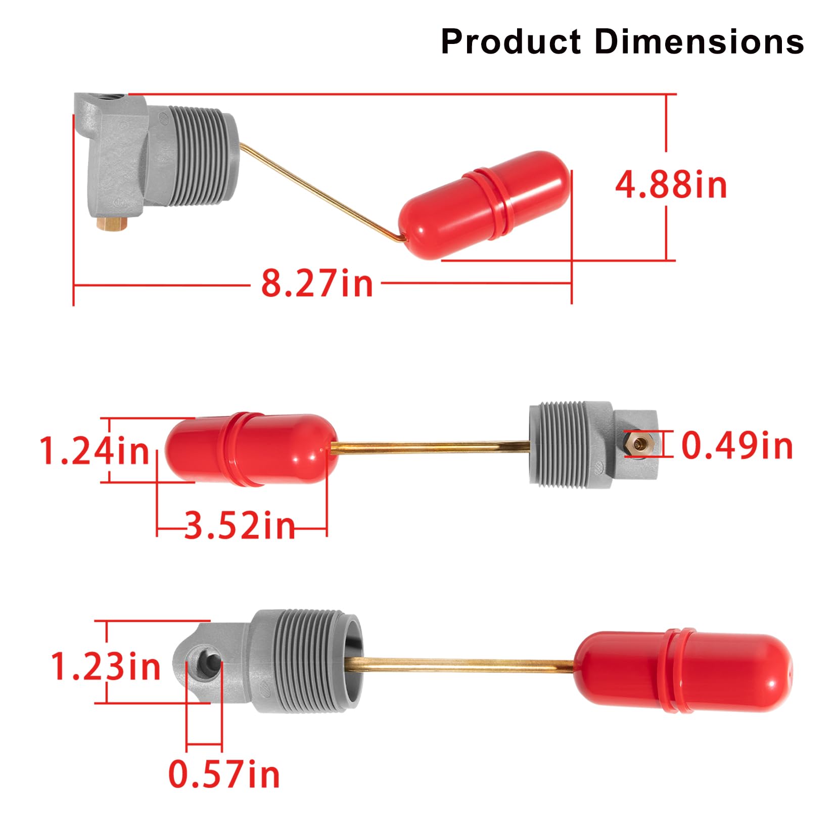 Durable plastic housing with red float in Yourour air volume control