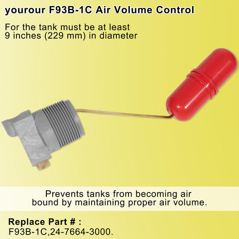 Yourour F93B-1C air volume control side view showing brass internals and corrosion resistance