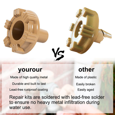 Yourour packing nut and EPDM packing shown for a tight seal.