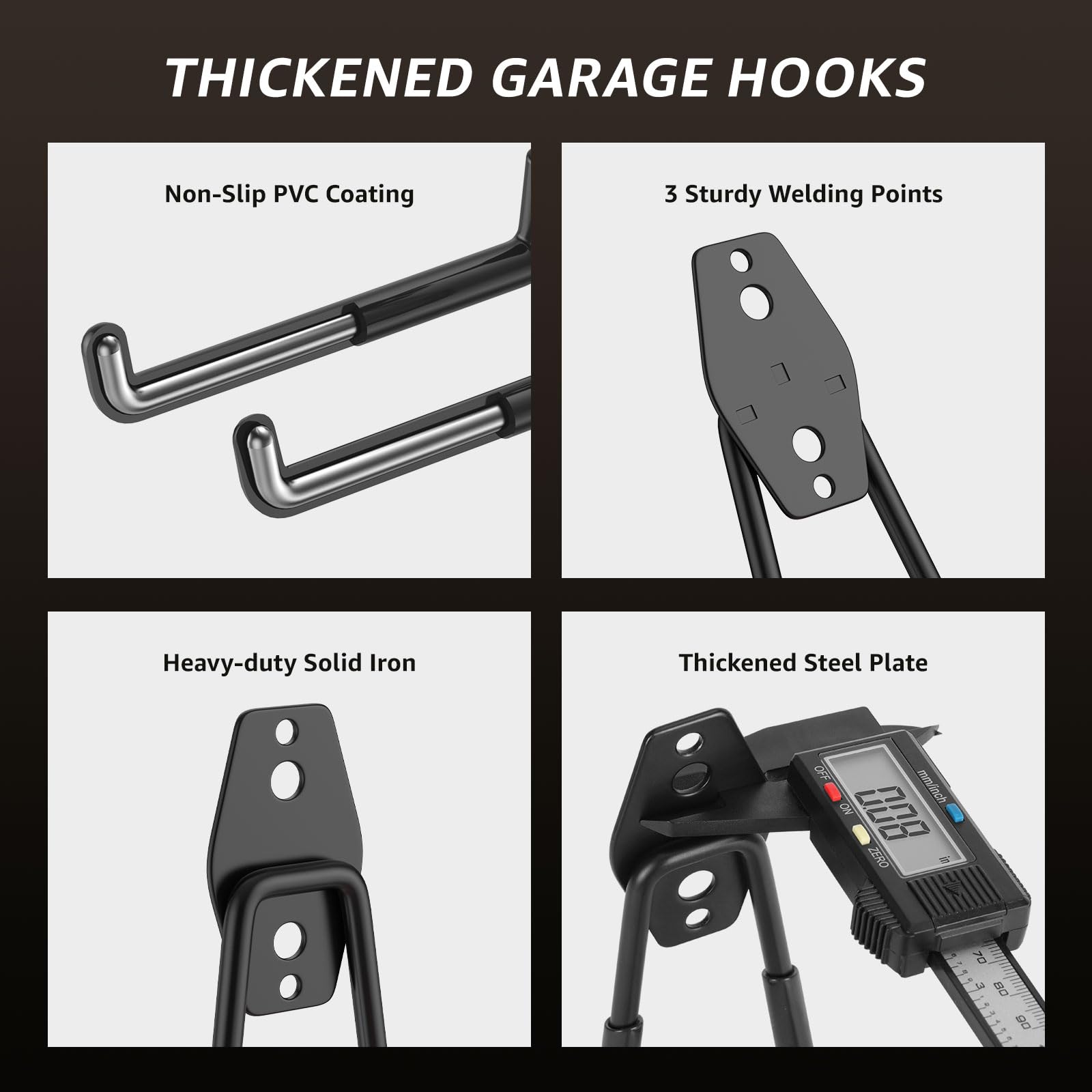 YouthZeal 30-pack medium J-hooks organize cords and accessories efficiently
