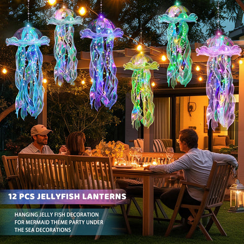 YOVIWEI jellyfish decor lightweight and easy to install for reuse
