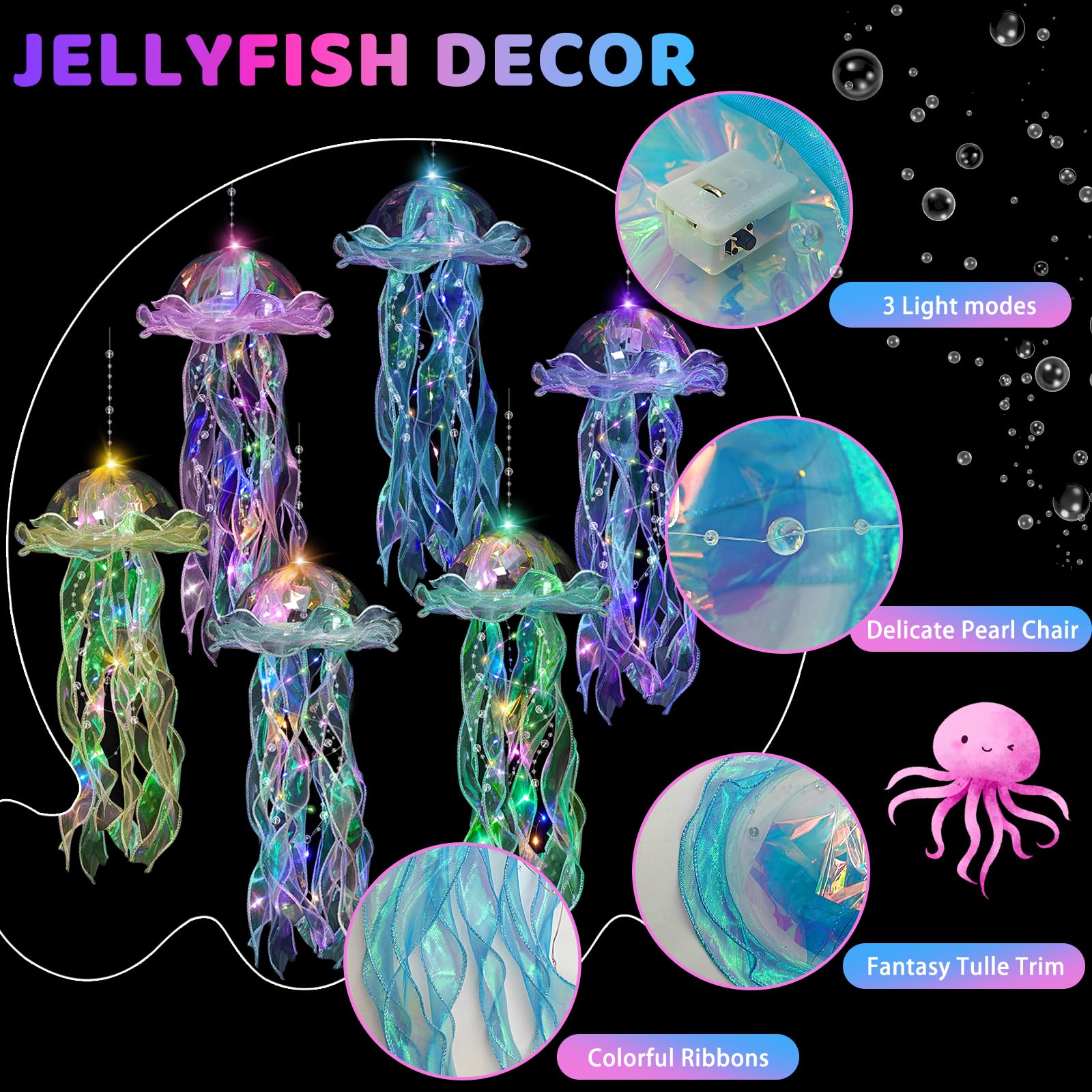 YOVIWEI jellyfish lanterns multicolor brighten venues with undersea charm