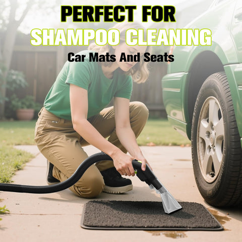 YOWMOFT extractor vacuum on-board storage keeps hoses and attachments organized.