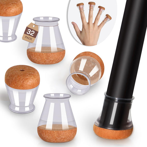 YOZON chair leg protector with cup pad guards hardwood floors from scratches.