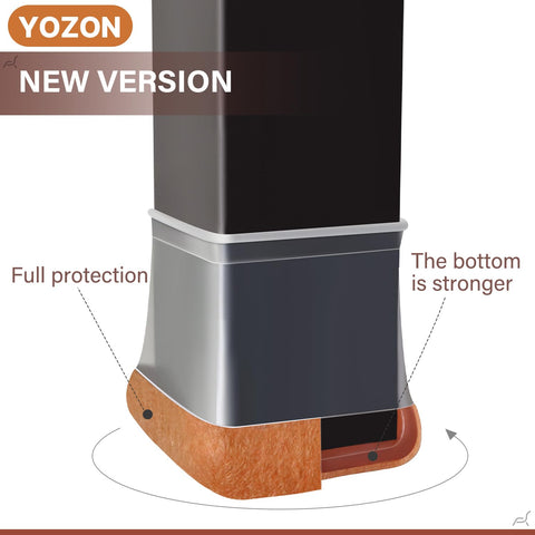 YOZON silicone cap fits 27-40 mm legs to protect floors and resist scuffs.