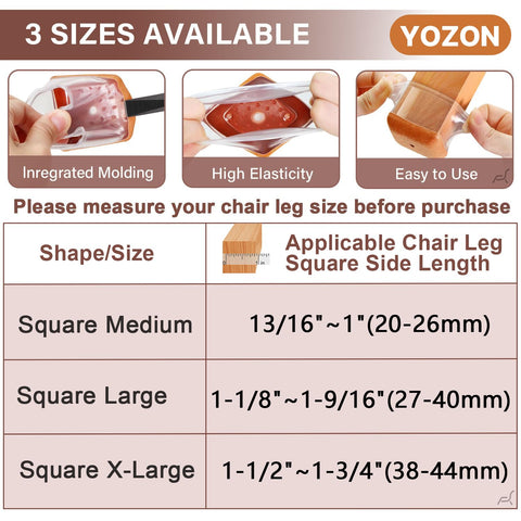 YOZON noise reduction prevents chair movement disturbances in living spaces.