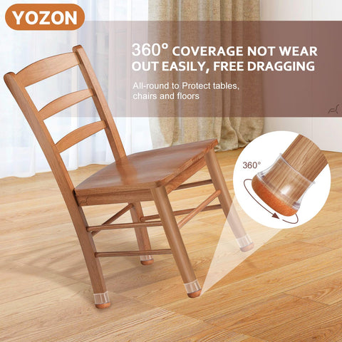 YOZON protectors silicone caps with reinforced felt bottom for quiet rooms