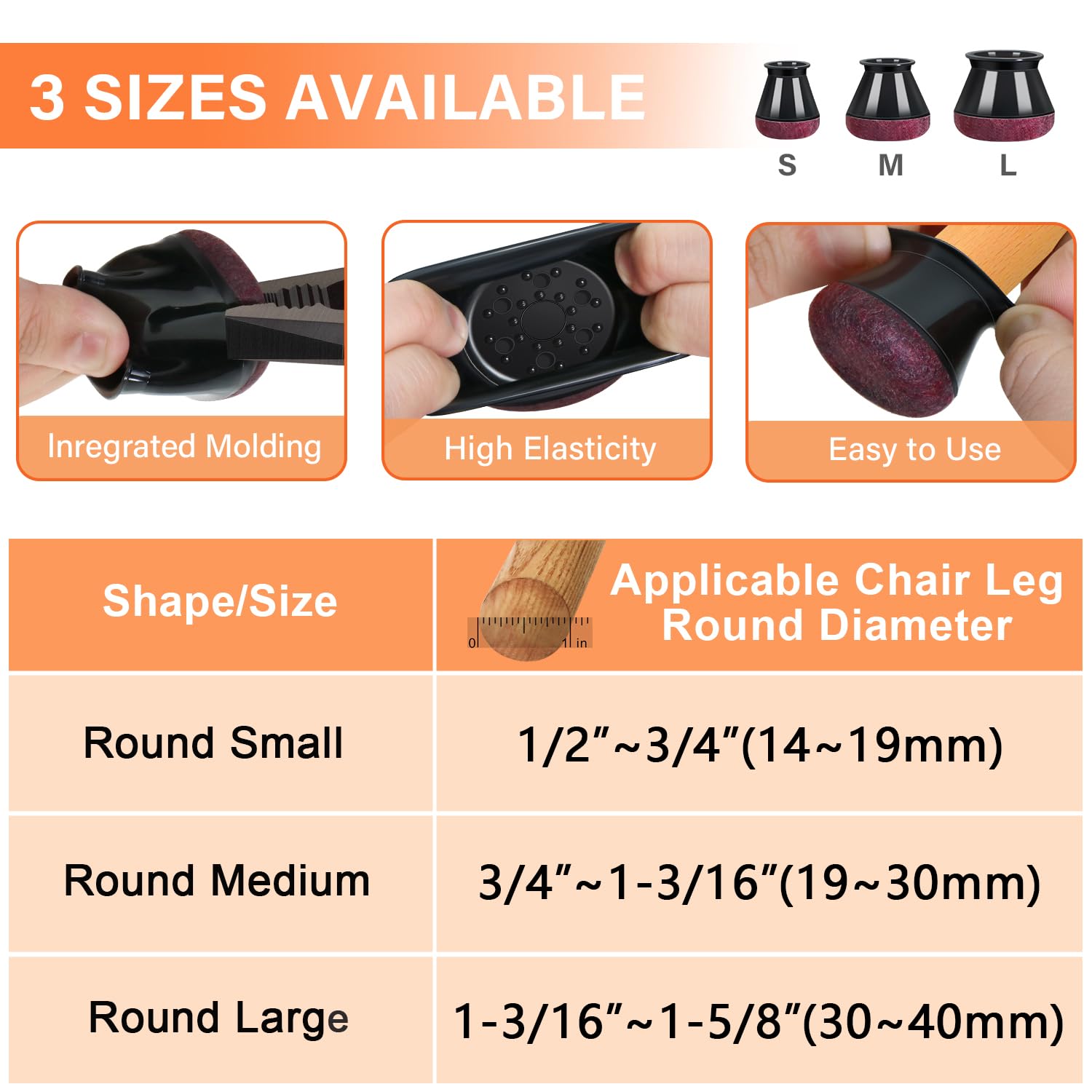 YOZON noise reduction chair leg pads in action on floor