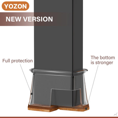 YOZON silicone caps with felt pads reduce chair movement noise on hardwood floors.