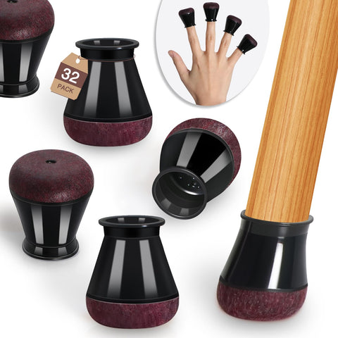 YOZON cup shaped felt pad on angled chair leg protecting hardwood floors