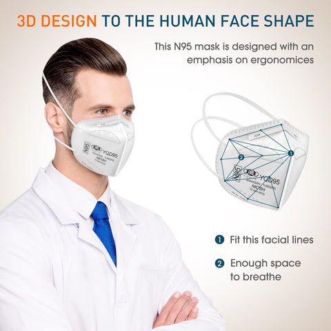 YQ YICHITA N95 mask upgraded filter layer provides strong filtration with ease