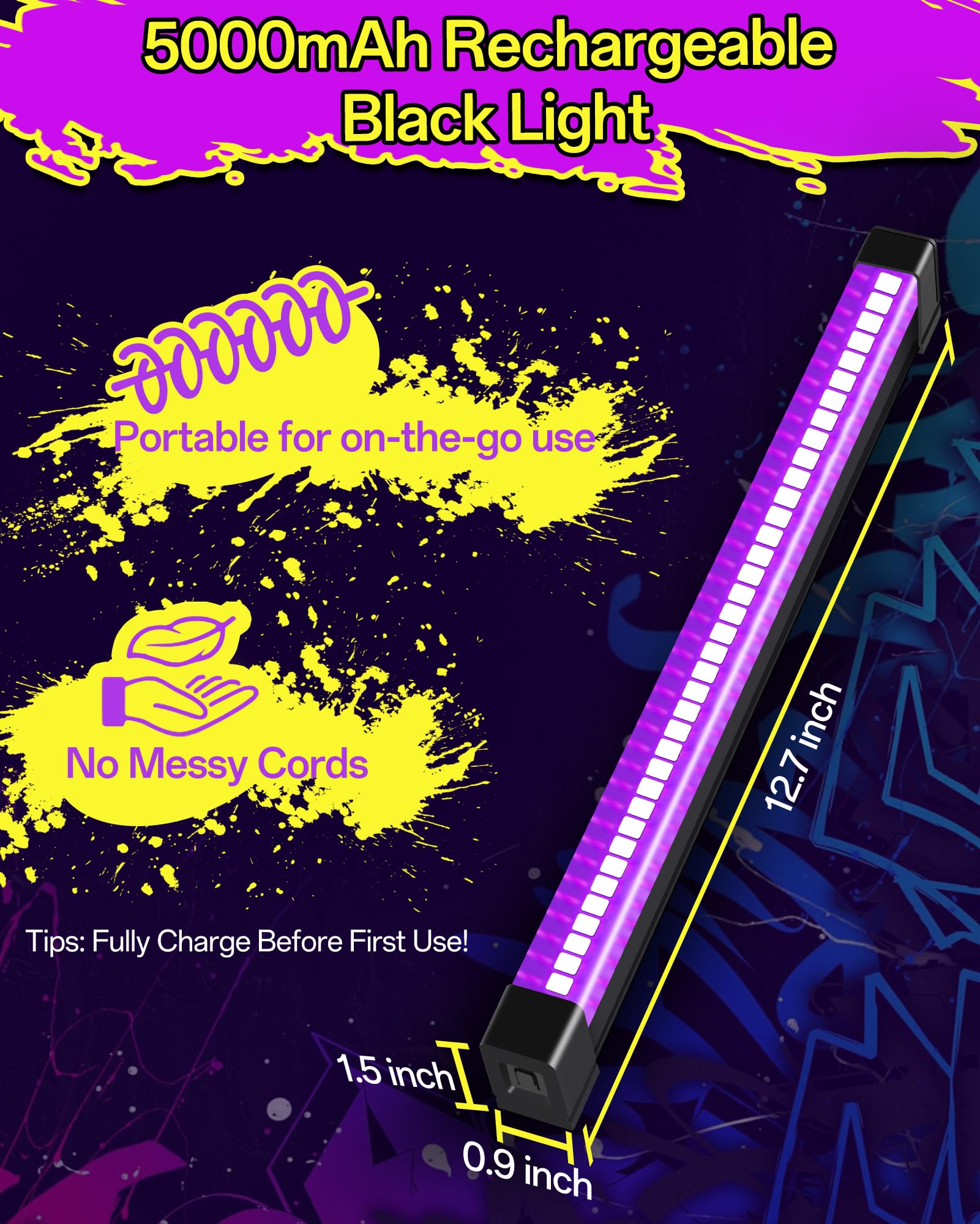 YQNLIFA glow effects ideal for parties, Halloween decor, posters, and body paint.