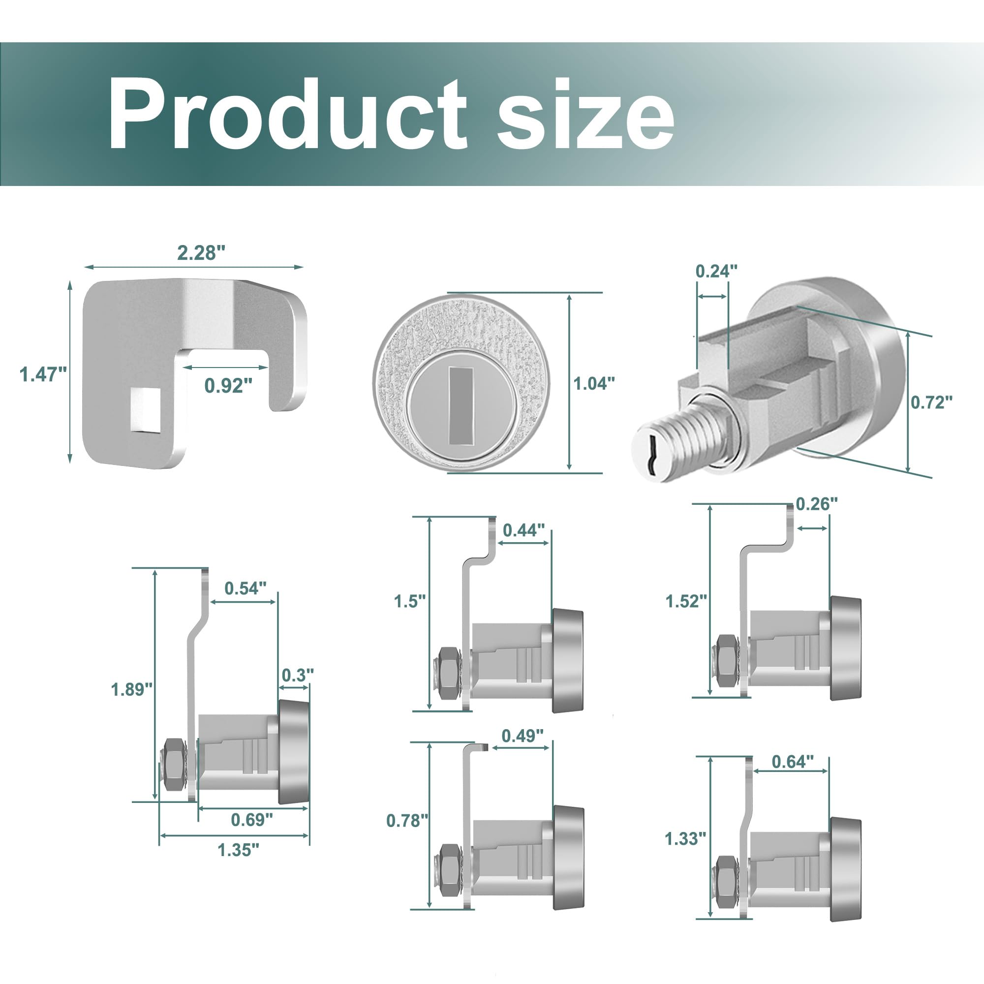Package includes lock, keys, and hardware for secure replacement.