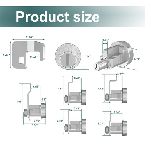 Package includes lock, keys, and hardware for secure replacement.