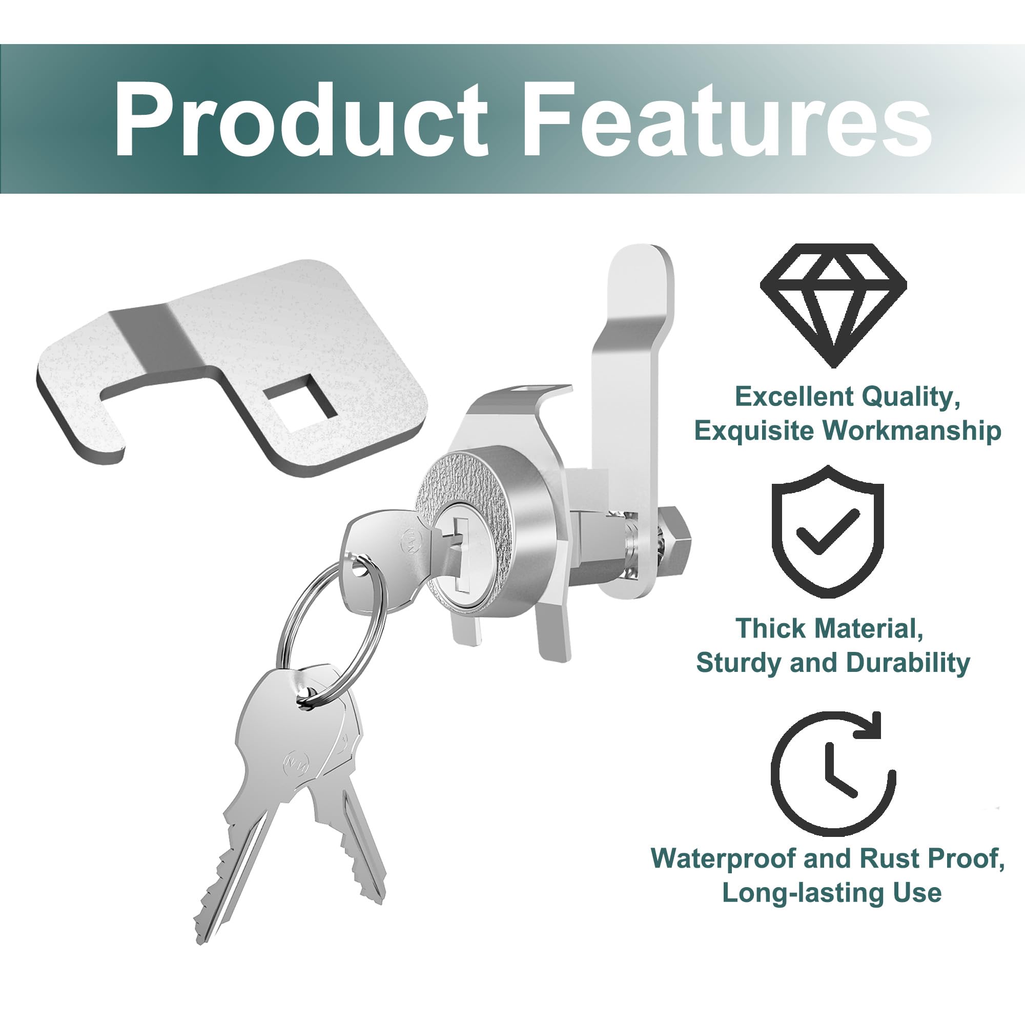 Three keys included with the Yqwwda mailbox lock package.