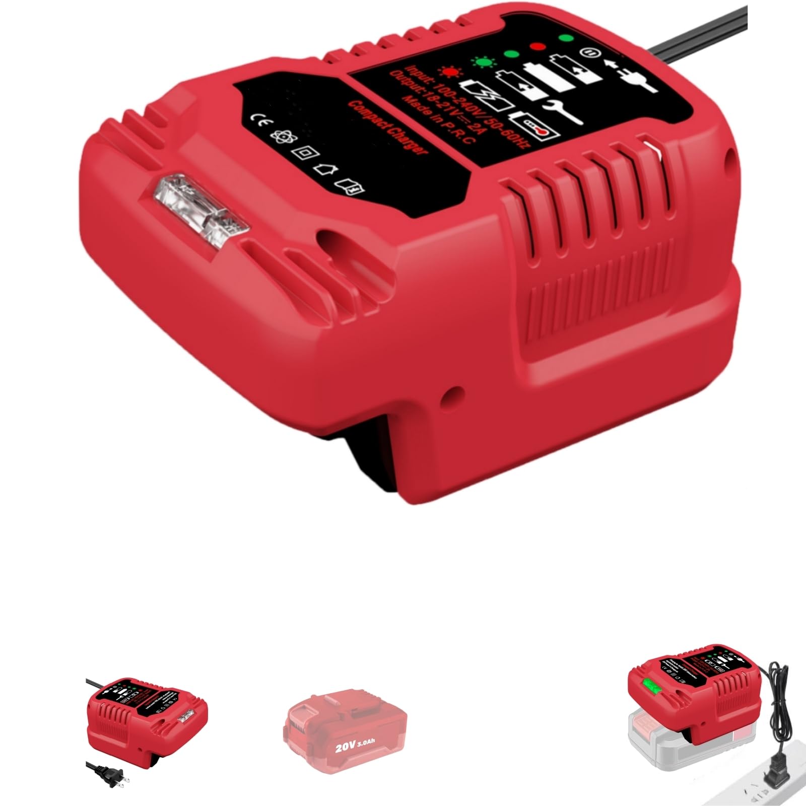 YRGJDCA Bauer 20V charger compact size saves workspace