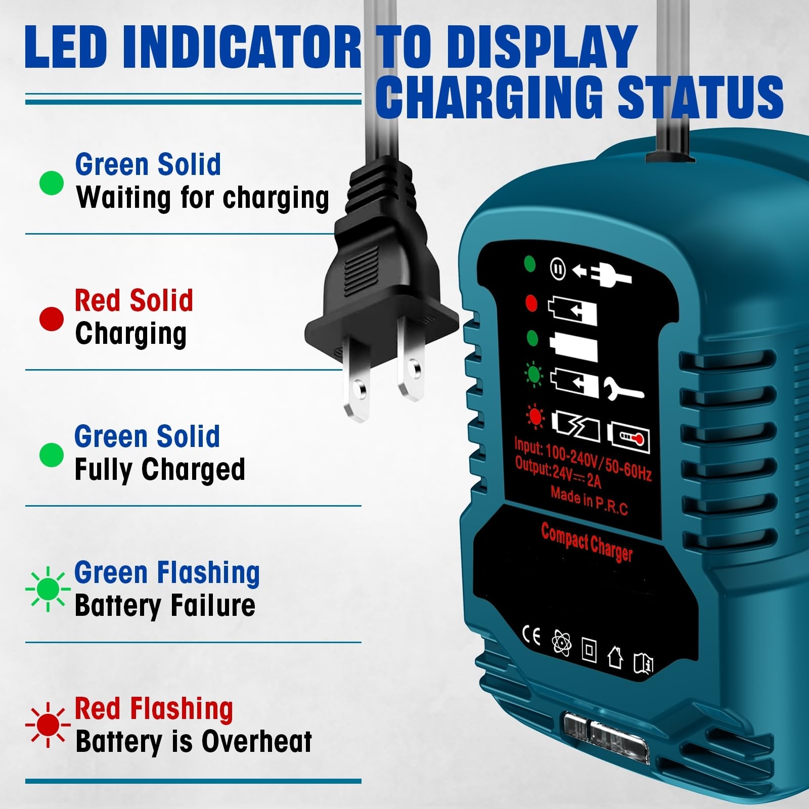 YRGJDCA Kobalt 24V charger usage notes promote safe, efficient operation.
