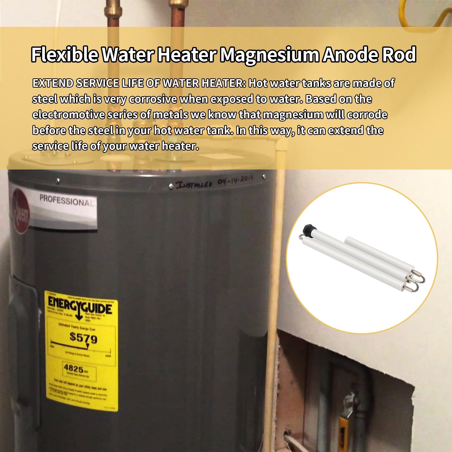yrjns teflon tape included for a secure leak-free seal