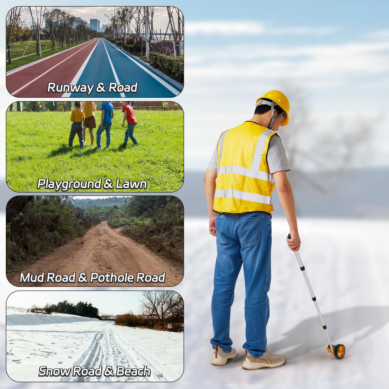 YS YUSON measuring wheel suitable for real estate, construction, and landscaping tasks
