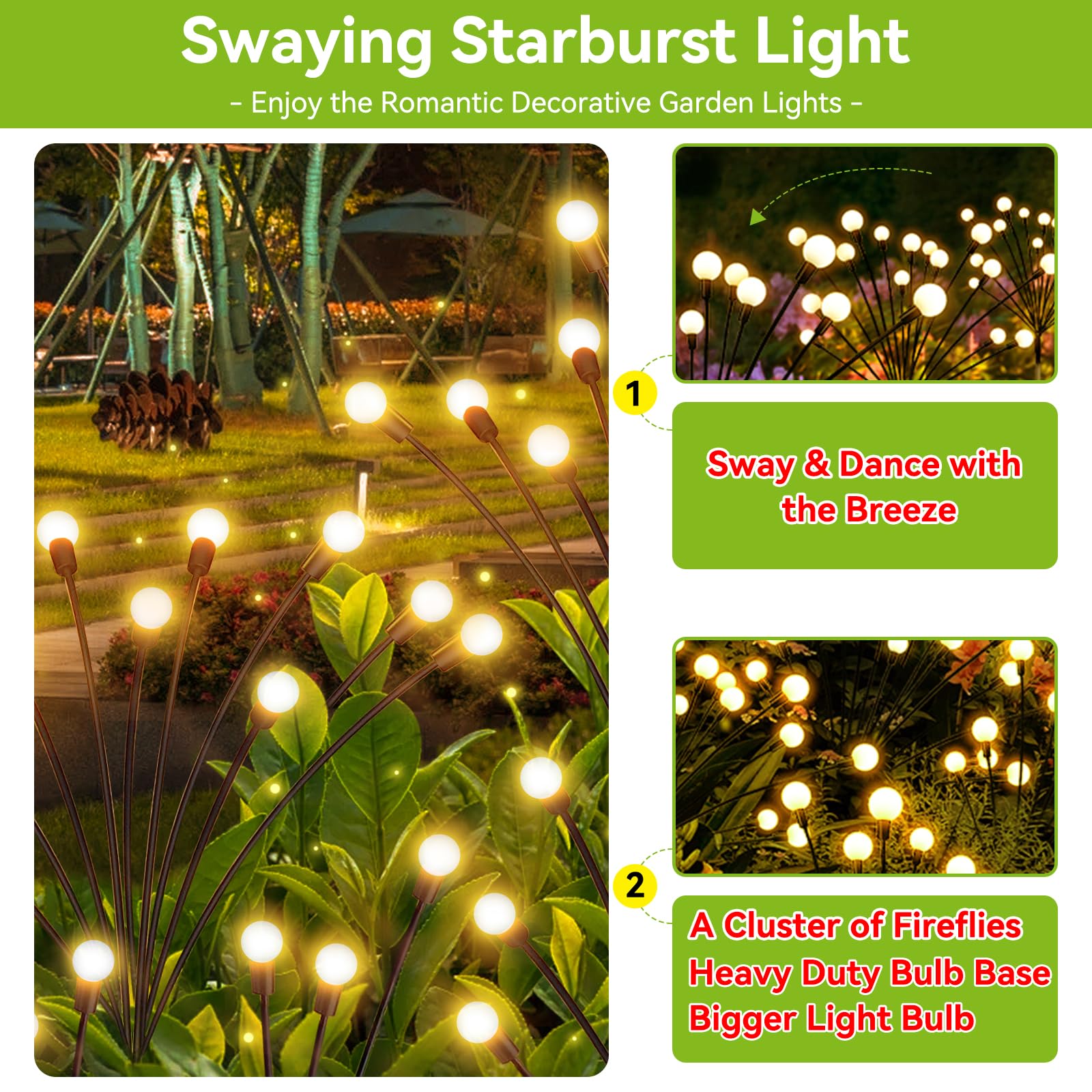 YShengMian 8 LED bulbs provide bright pathway illumination